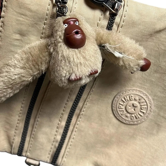 Kipling Alvar Crossbody Nylon Purse Beige Shoulderbag Bag Small With Gorilla - Picture 4 of 8